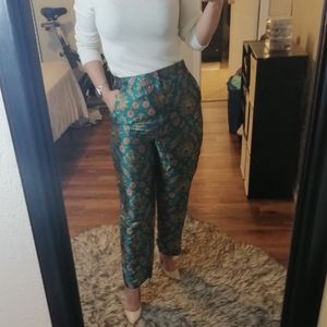 DO NOT BUY-RESERVED for @heartagram27x Maeve Jaquard emerald green pants